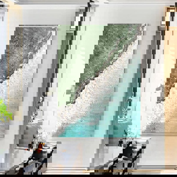 White Coastline Framed Wall Art Print Multiple Size-Rit Concept-Rit Concept