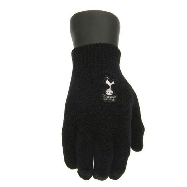 Tottenham Hotspur FC Childrens/Kids Knitted Gloves - Black/White