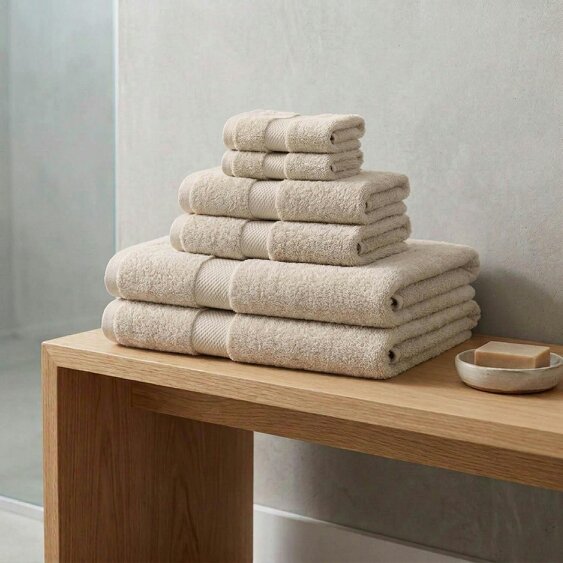 Vision V475 - 6 Piece 100% Cotton Towel Bundle