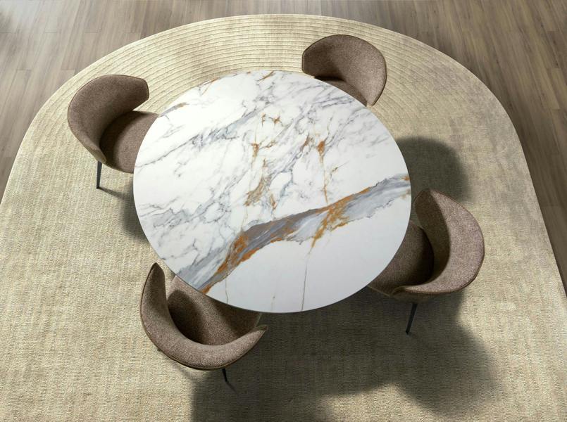 Angel Cerdá Brown marbled fabric chair 4240