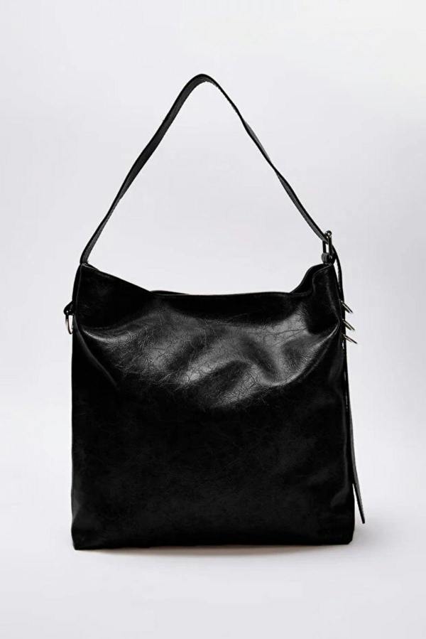 WOVCOR Wrinkled Faux Leather Belt Buckle Pouch Shoulder Bag
