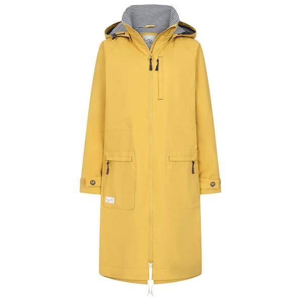 Lazy Jacks Women's Long Length Snug Fit Waterproof Jacket - Yellow