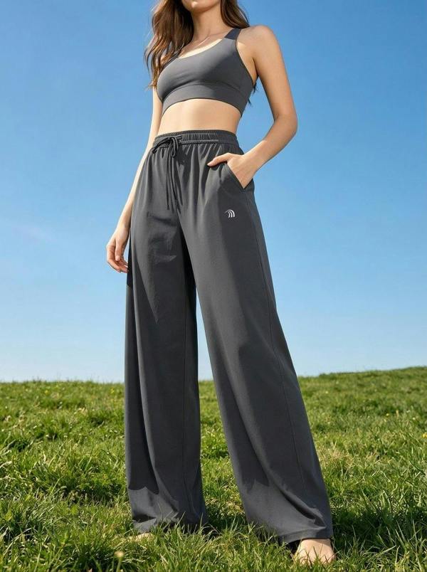 Anniou High Waist UV Cooling Wide Leg Pants