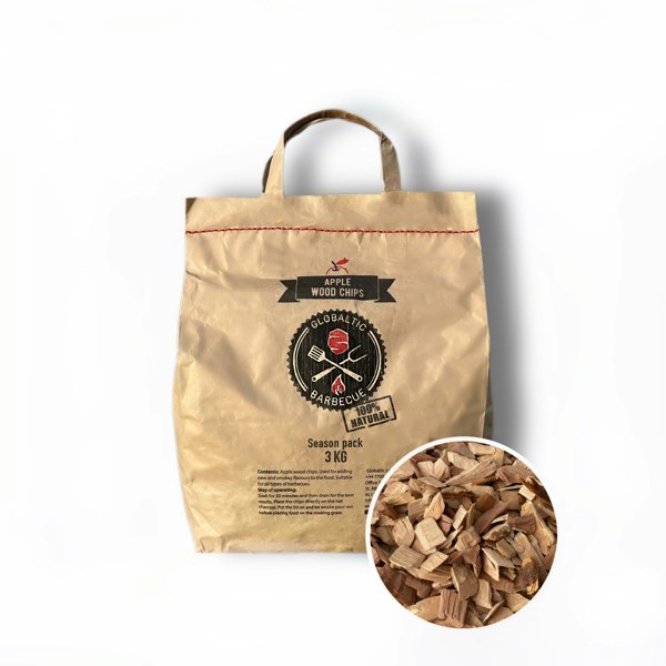 Wood smoking chips Apple 3kg - Globaltic