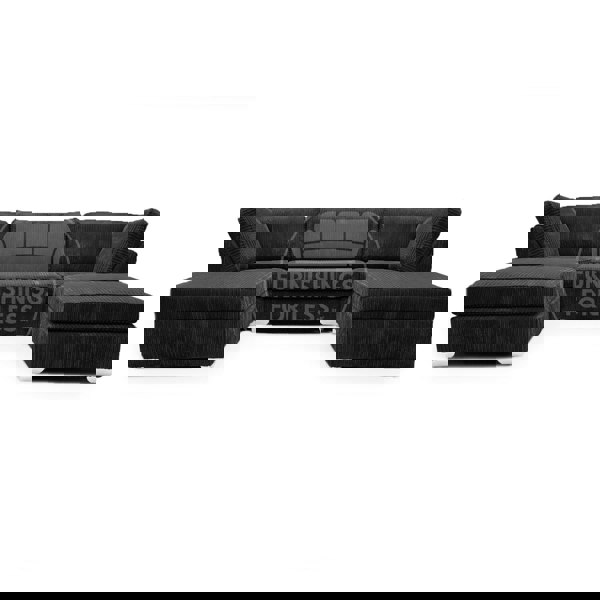 Furnishings For Less Bishop U-Shaped Fullback Jumbo Cord Sofa