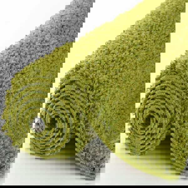 Shaggy Green Rug Soft and Durable, Non-Shedding, High Quality.