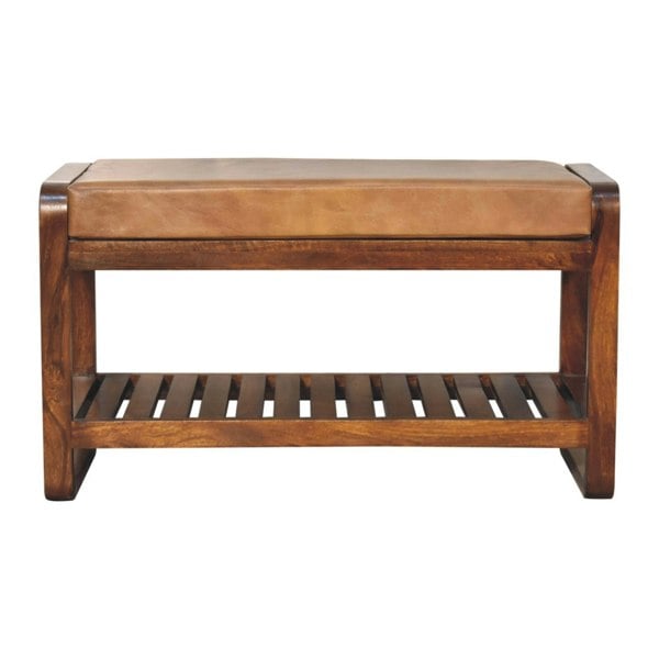 Artisan Furniture Small Buffalo Slatted Hallway Bench