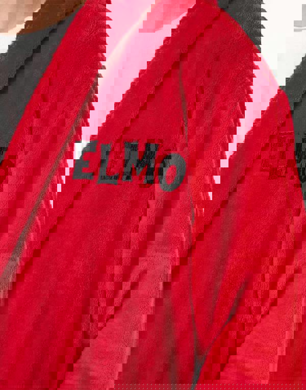 Sesame Street Unisex Red Elmo Hooded Bathrobe