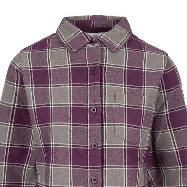 Trespass Womens/Ladies Mindy Checked Woven Long-Sleeved Shirt - Dark Mauve - 