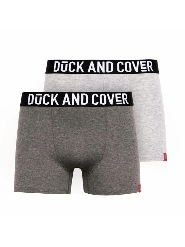 Duck and Cover Darton Boxers 2pk Grey Marl