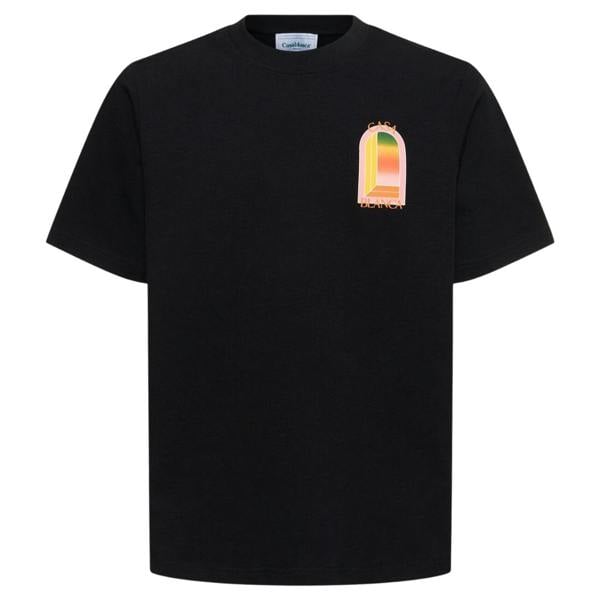 Casablanca Gradient Arch Design Black T-Shirt