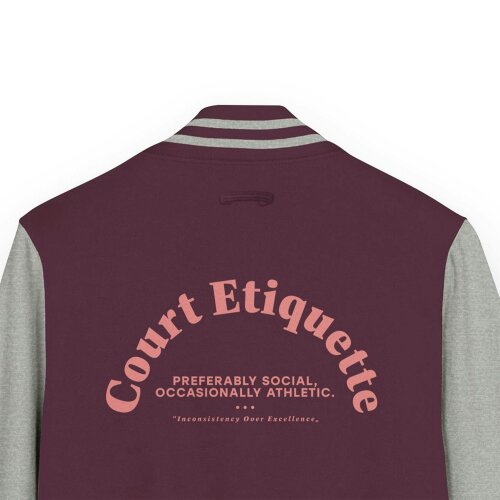 Anchor & Crew Court Etiquette Tennis Club League Cotton Varsity Letterman Jacket