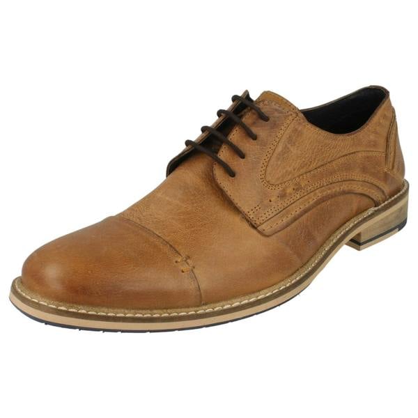 Maverick Mens Maverick Lace Up Shoe Stitched Panels and Toe Cap