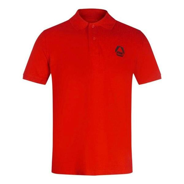 Diesel Mens Triangular Logo Polo Shirt - Red - 