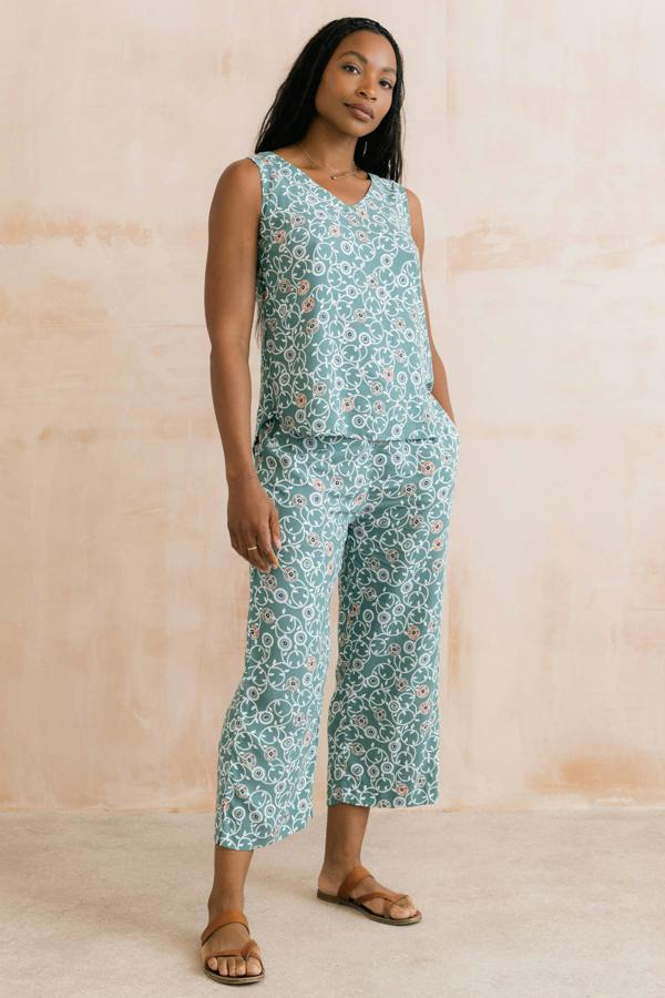 Lily & Me Sea Breeze Print Vest Ocean