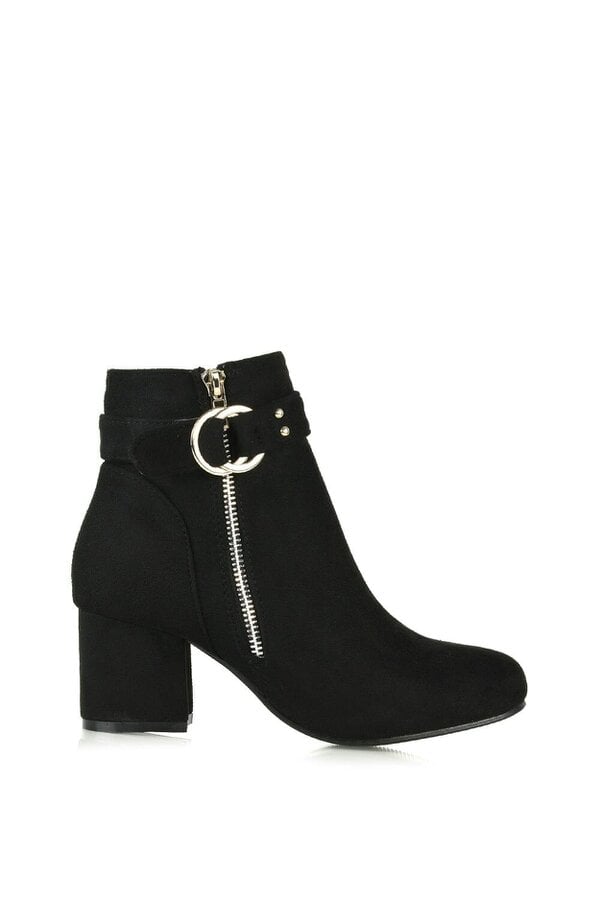 XY LONDON Mid Block Heel Ankle Boots