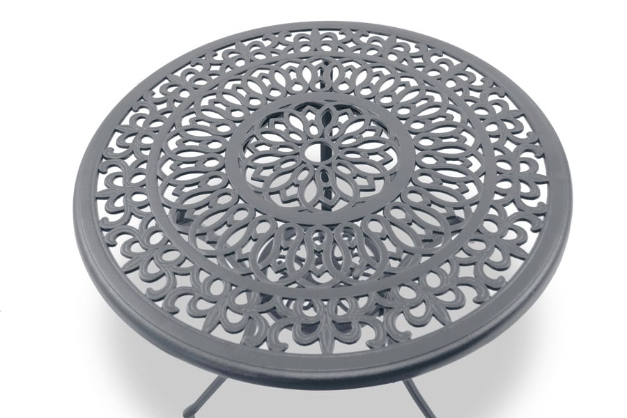 Centurion Supports POSITANO Garden and Patio Grey Cast Aluminium Bistro Table