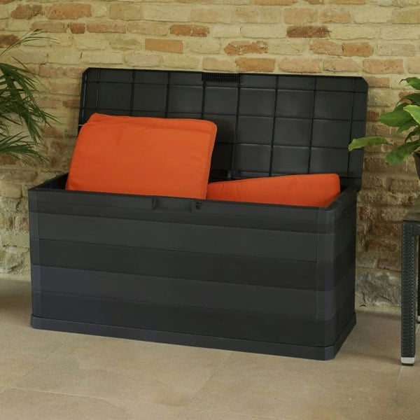 Berkfield Garden Storage Box Black 117x45x56 cm