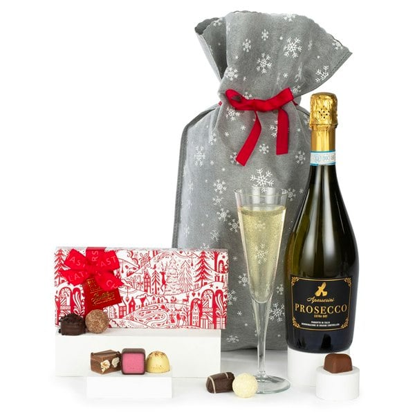 Virginia Hayward Prosecco & Chocolates Christmas Gift Bag