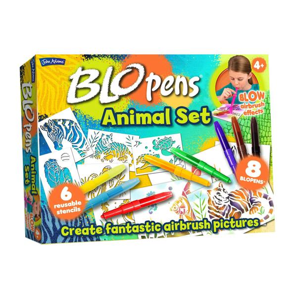 BLOPENS Animals Activity Set – Airbrush Art Kit for Kids
