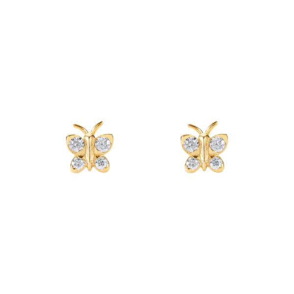 Enchanting Flutterfly™ Gold Vermeil Butterfly Studs image 8