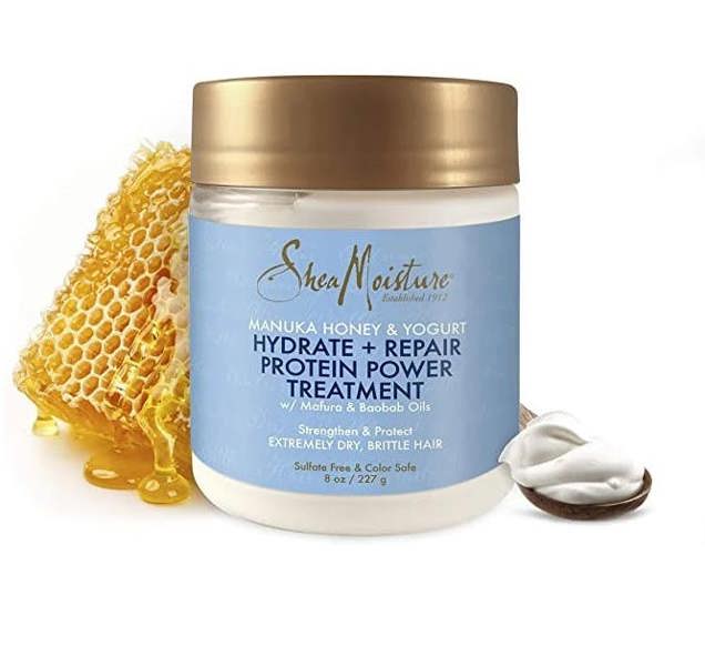 Shea Moisture Manuka Honey Yogurt a deep conditioning formulaeaves hair soft, supple, and irresistibly touchable.