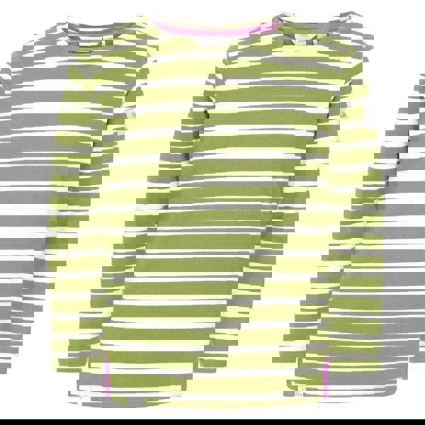 Lazy Jacks Women's Striped Breton Top - Green