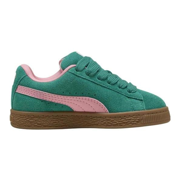 Puma Childrens/Kids XL Leather Low Cut Trainers - Green/Pink - 