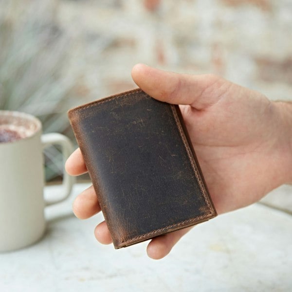 Paper High Buffalo Leather Credit Card Holder