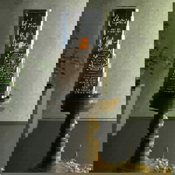 Personalised Memento Company Personalised HOME Smoked Glass LED Candle