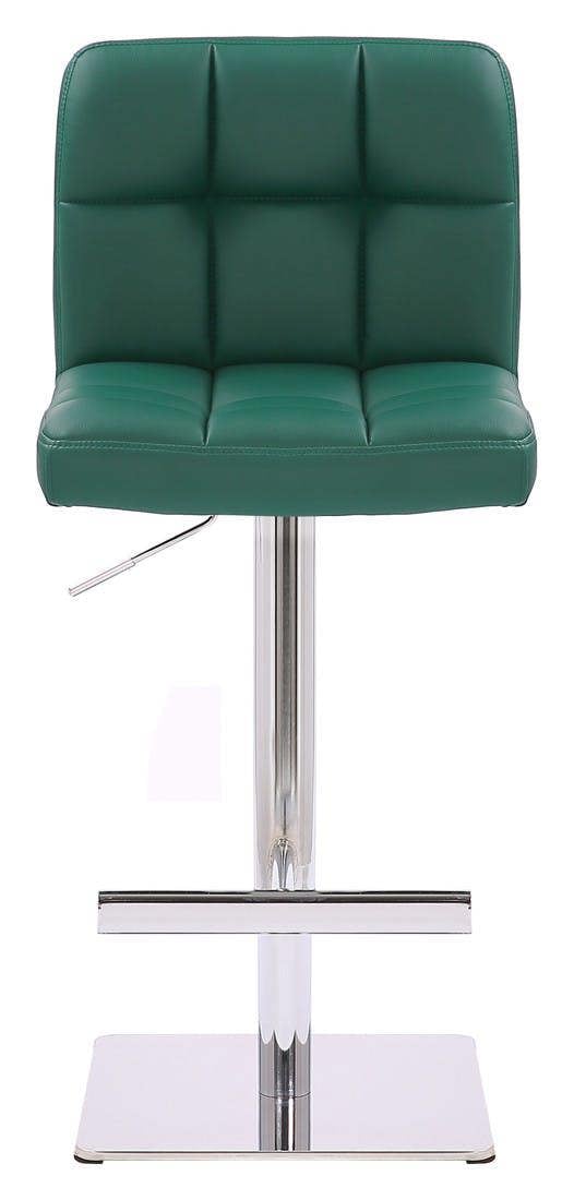 Lamboro Allegro Leather Single Deluxe Kitchen Bar Stool, Chrome Footrest, Swivel Gas Lift, Breakfast Bar & Home Barstool, Sage Green