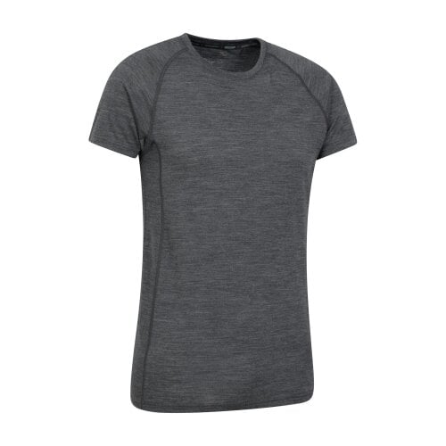 Mountain Warehouse Mens Summit II Base Layer Top - Grey - Grey - XS - 50% Merino Wool/50% Polyester