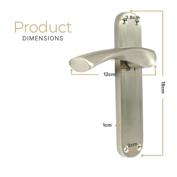 EDH Door Hardware Astrid Victorian Lever Latch Door Handles 180mm – Satin Finish – 1 Pair