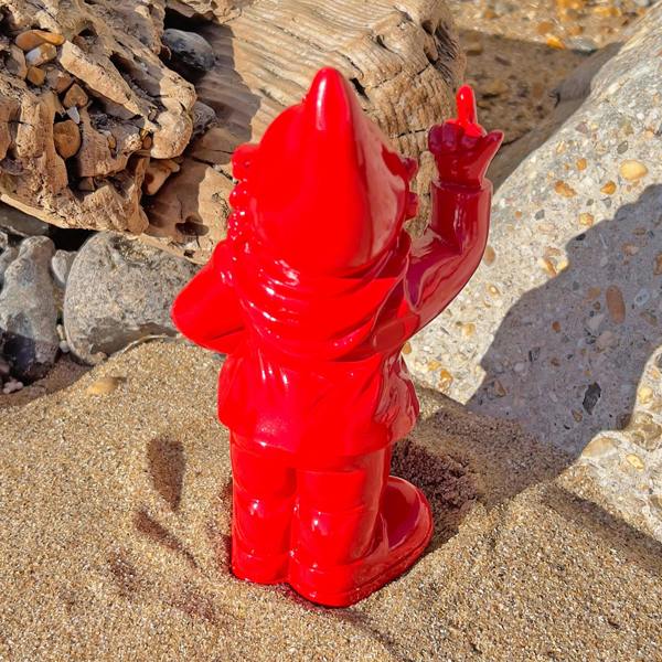 Stoobz Red Middle Finger F**k You Garden Gnome 20cm