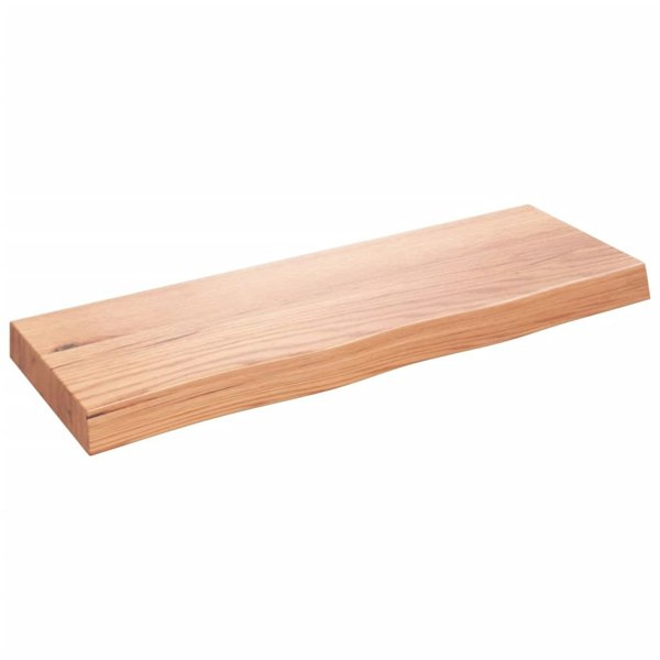 Berkfield Wall Shelf Light Brown 80x30x6 cm Treated Solid Wood Oak