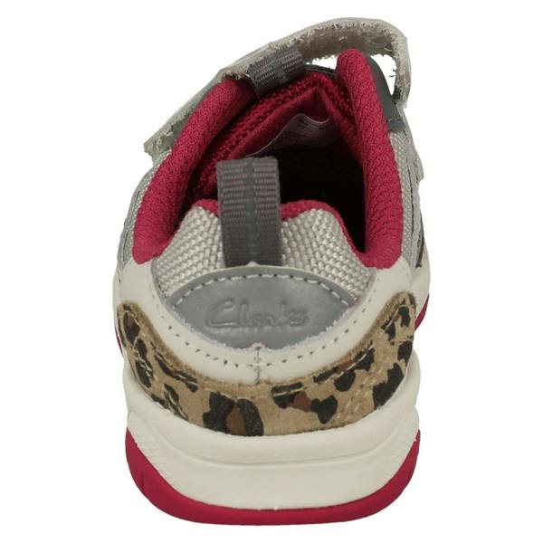 Clarks Childrens PLAYPRINTS Collection By Clarks Big Cat Print Detailed Trainers Clowder Run T
