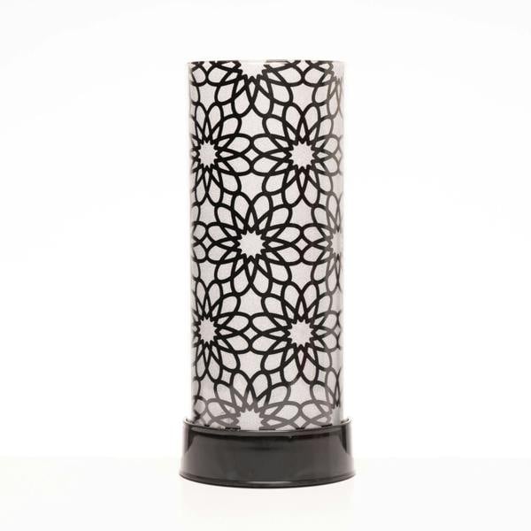 23cm Christmas Decorated Vase Table Lamp, Santa Flowers Design, Black image 7