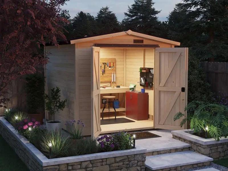 Dunster House Log Cabin Shed  Tubby W8' x D8' / W2.4m x D2.4m, Super Felt Roofing