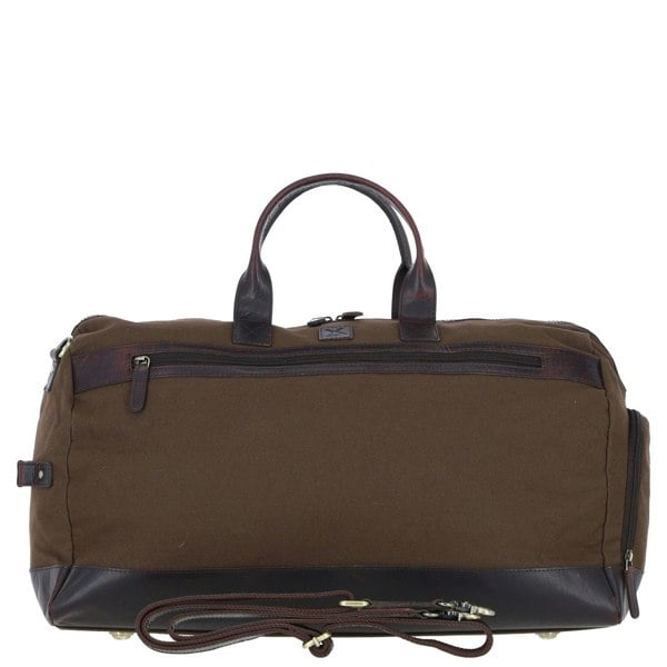 Exquisite Real Leather X Canvas Holdall: fen-757