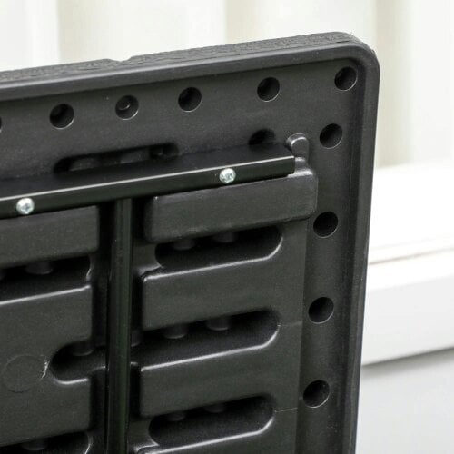 Bobobiy 336 Litre Garden Storage Box, Water-resistant Heavy Duty Double Wall Plastic Container, Deck Cushion Chest with Wheels and Handles, Black