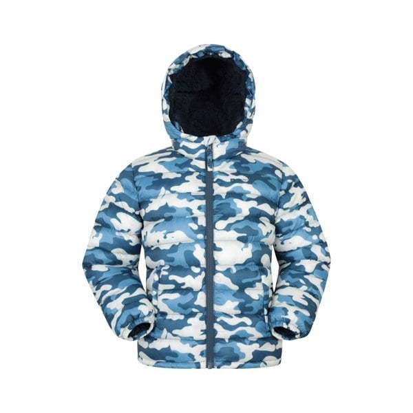 Mountain Warehouse Kids Seasons Faux Fur Lined Padded Jacket - Blue