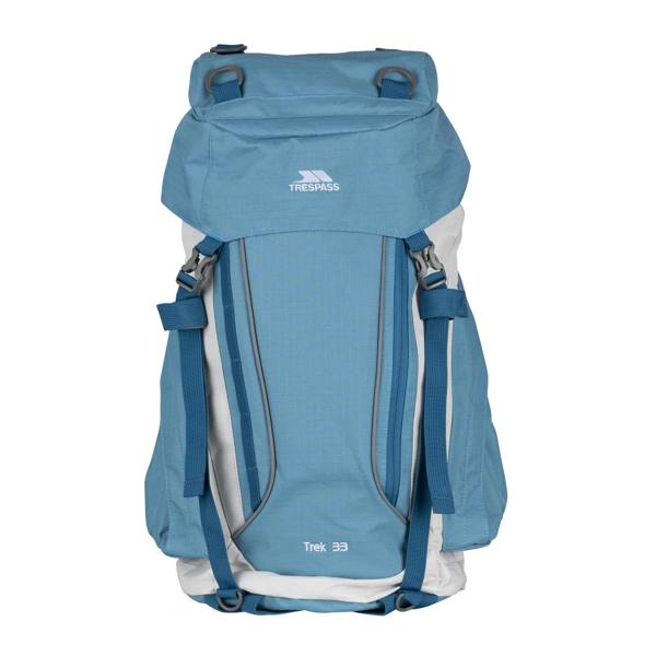 Trespass Trek 33 Rucksack/Backpack (33 Litres) - Storm Blue/Soft Stone - 