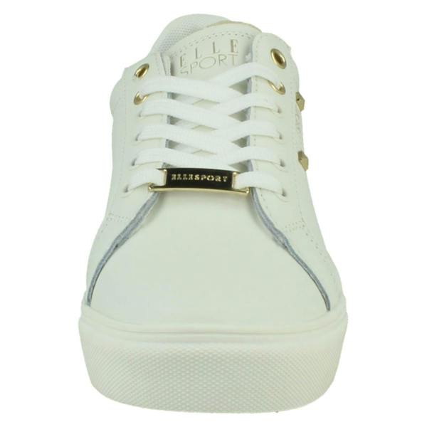 Elle Sport Ladies Elle Sport Leather Lace- up Trainers F7376