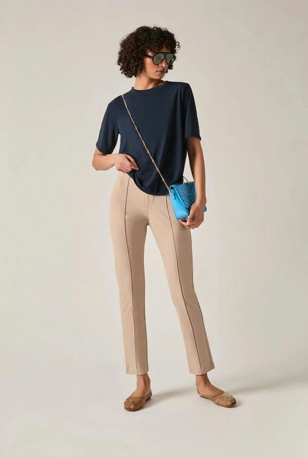 James Lakeland Cigarette Trousers Beige
