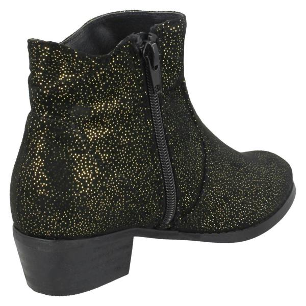 Spot On Girls Spot On Mid Heel Rouched Ankle Boots