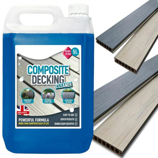 5L Composite Decking, Furniture & Fencing Cleaner and Reviver Removes Dirt & Grime