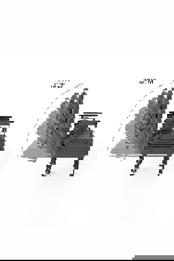 Living and Home 3-in-1 Lounge and Sofa Bed with Wheels