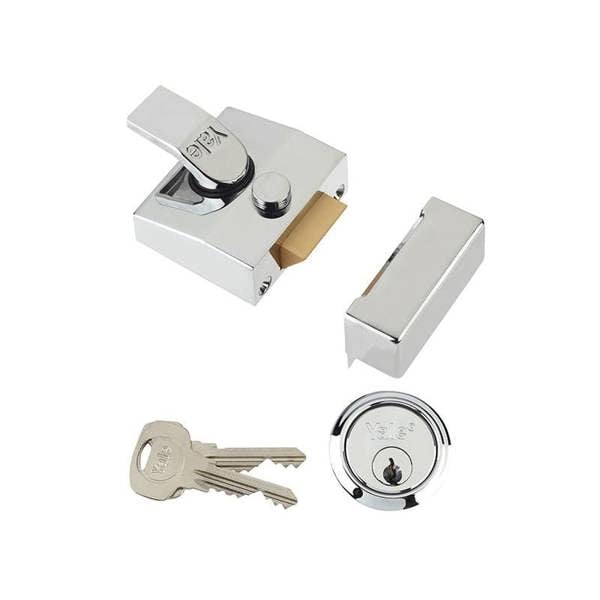 Yale Locks 85 Series Deadlocking Nightlatch - Brasslux, Chrome or Dark Metal Grey (DMG) - 