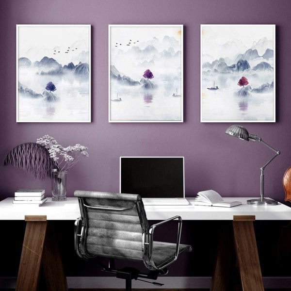 Artwork for the office | set of 3 framed wall art