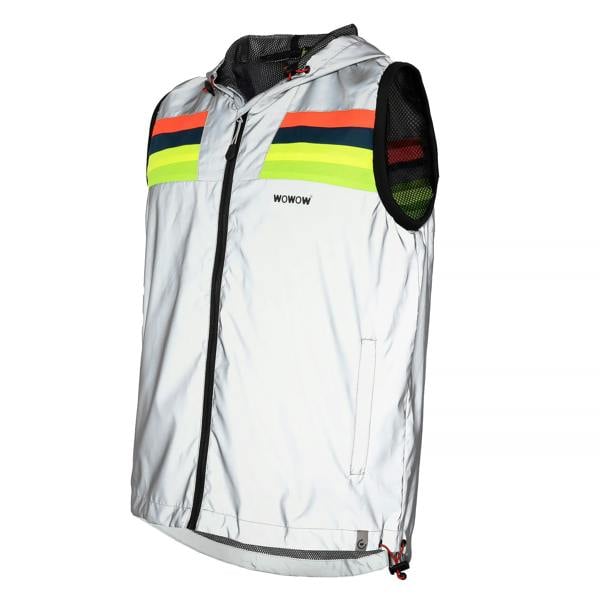 WOWOW Mens Ladies Full Reflective Cycling Jacket High Visibility Sport Jacket